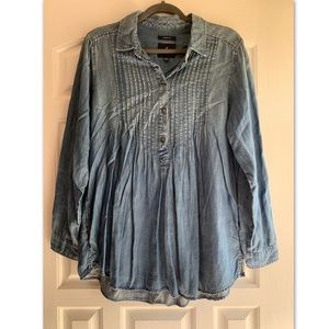 American Eagle Tunic Length Denim Top